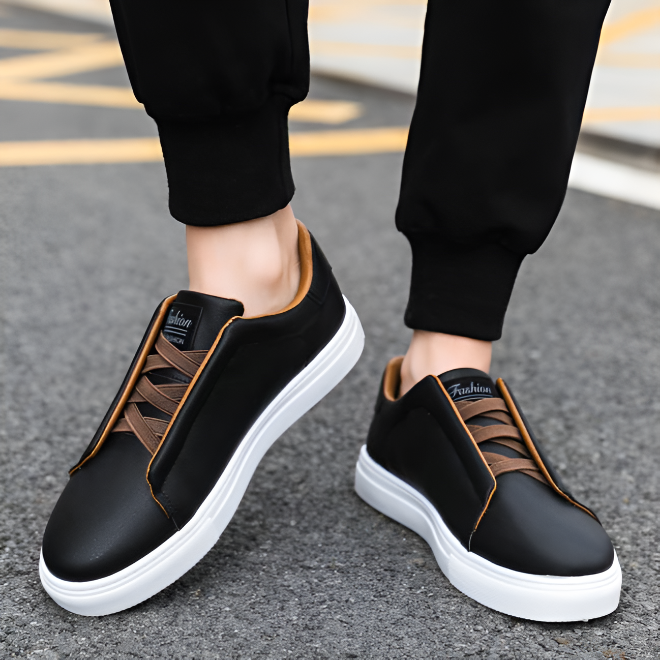 Men's Sneakers Casual Low-Top Lace-Up Trainers Everyday Walking Sport Comfort Streetwear Versatile Trendy Halton
