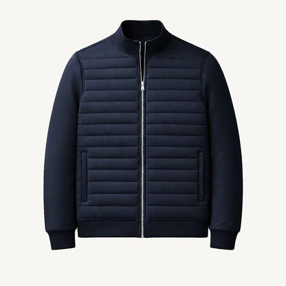 Men's Quilted Bomber Jacket Casual Fit Zip Closure Stylish Everyday Wear