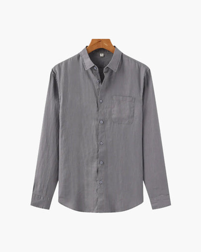 Men's Button-Up Shirt Classic Long-Sleeve Collared Casual Smart-Casual Office Everyday Relaxed Fit Versatile Corliss