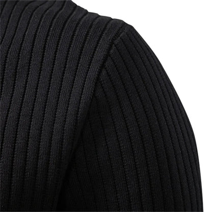 Men's Casual Knit Sweater Round Neck Button Closure Everyday Wear