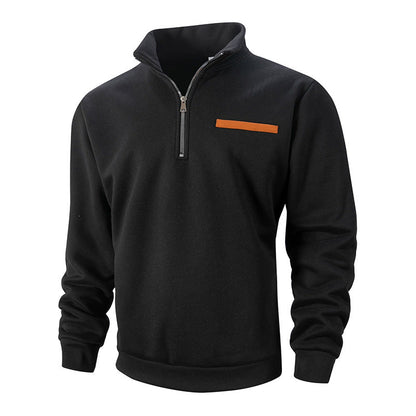 Men's Long Sleeve Half-Zip Shirt Casual Fit Versatile Everyday Layering