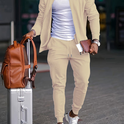 Men's Casual Outfit Set Relaxed Fit Short-Sleeve Layered Everyday Style