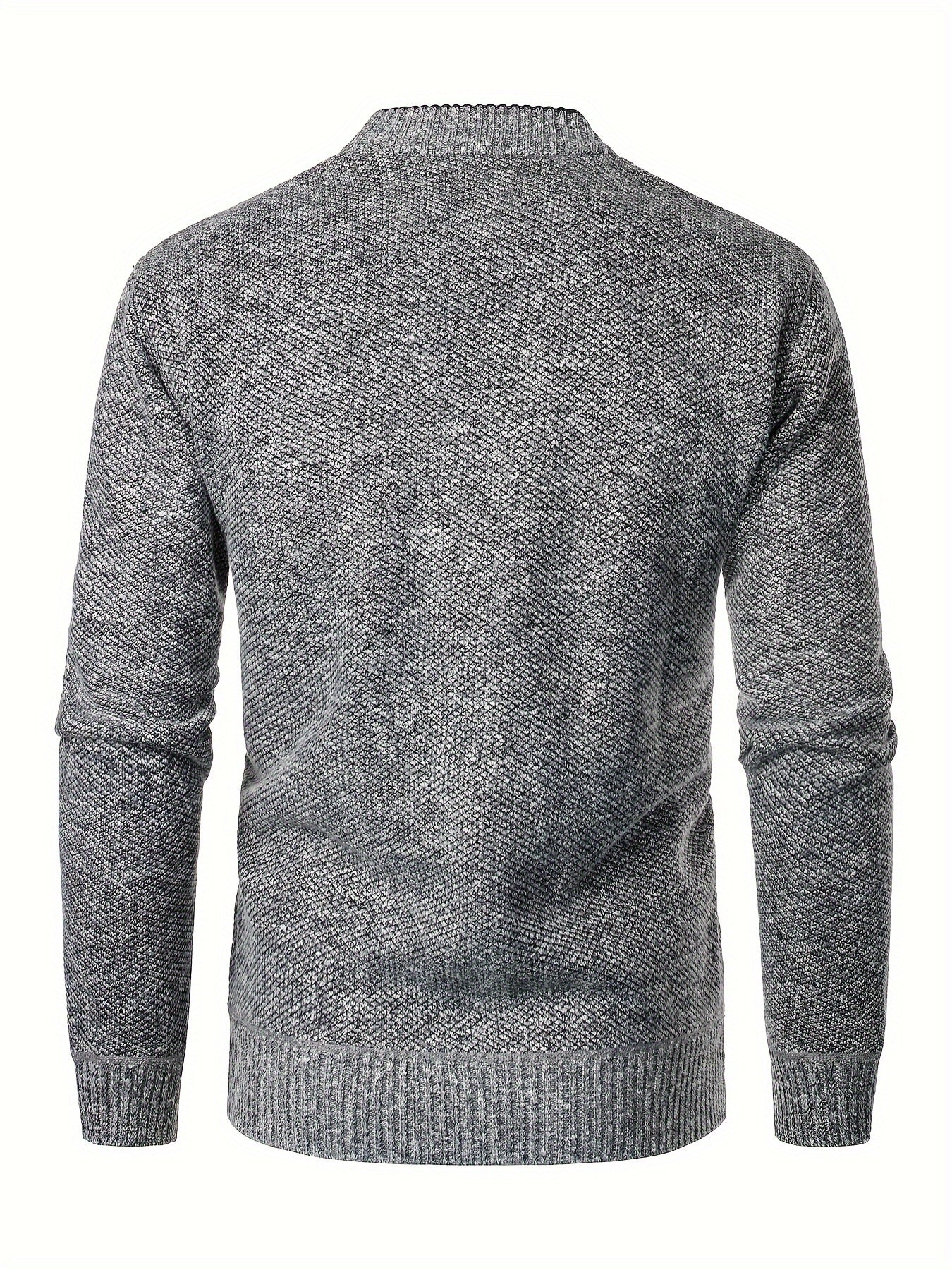 Men's Fleece Knit Cardigan Relaxed Fit Open Front Layering Everyday Wear