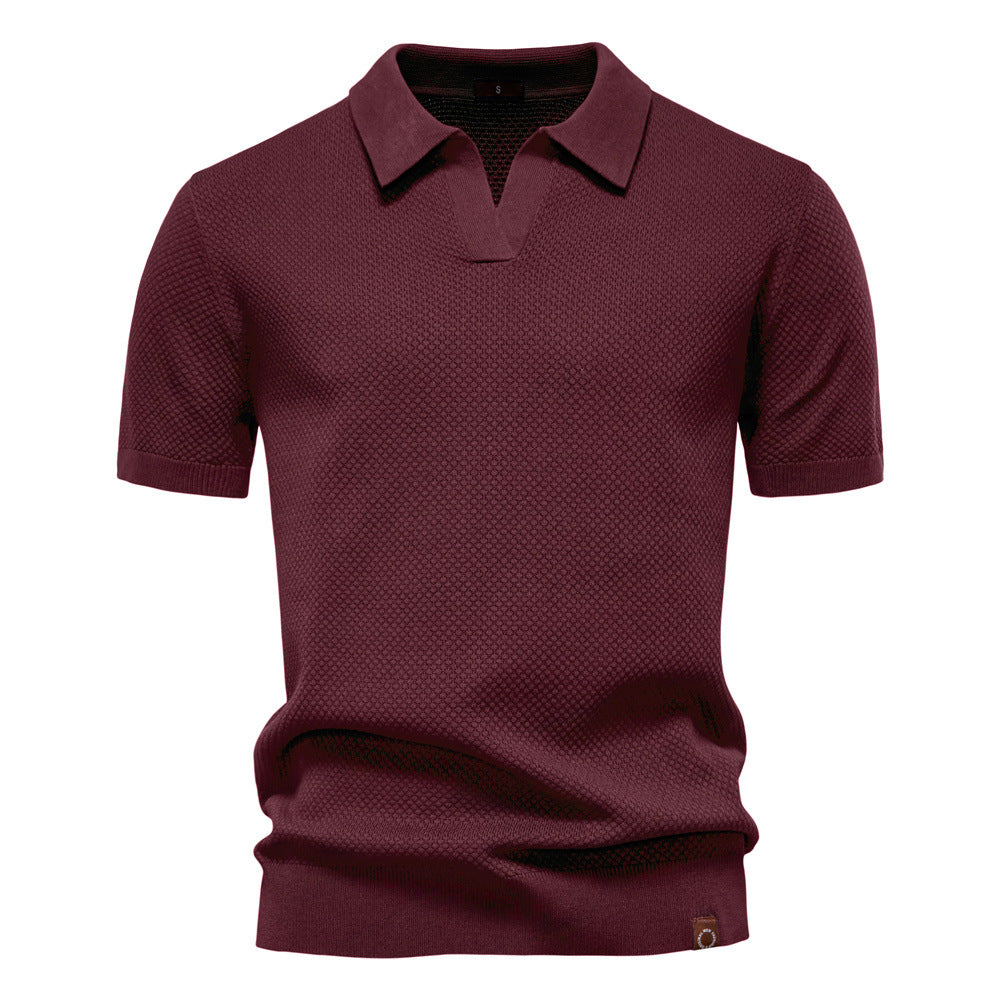 Men's Mesh Polo Shirt Short-Sleeve Collared Breathable Textured Casual Smart-Casual Everyday Golf Sport Regular Fit Osgood