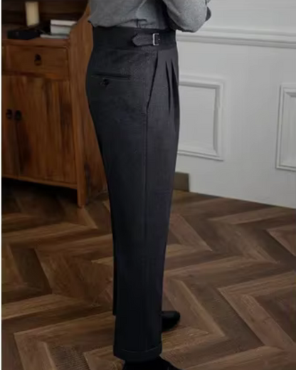 Men's Tailored Trousers Slim Fit Classic Styling Versatile Everyday Wear