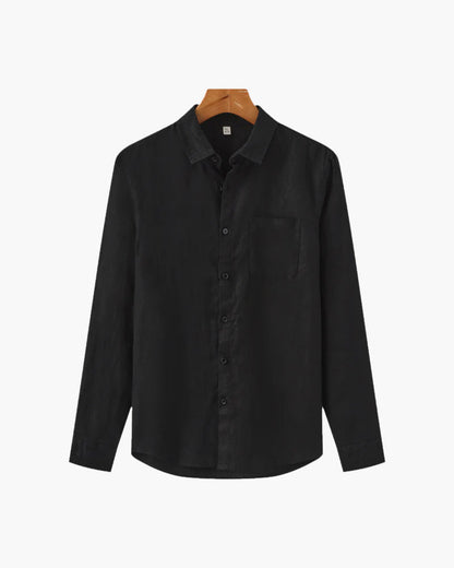 Men's Button-Up Shirt Classic Long-Sleeve Collared Casual Smart-Casual Office Everyday Relaxed Fit Versatile Corliss