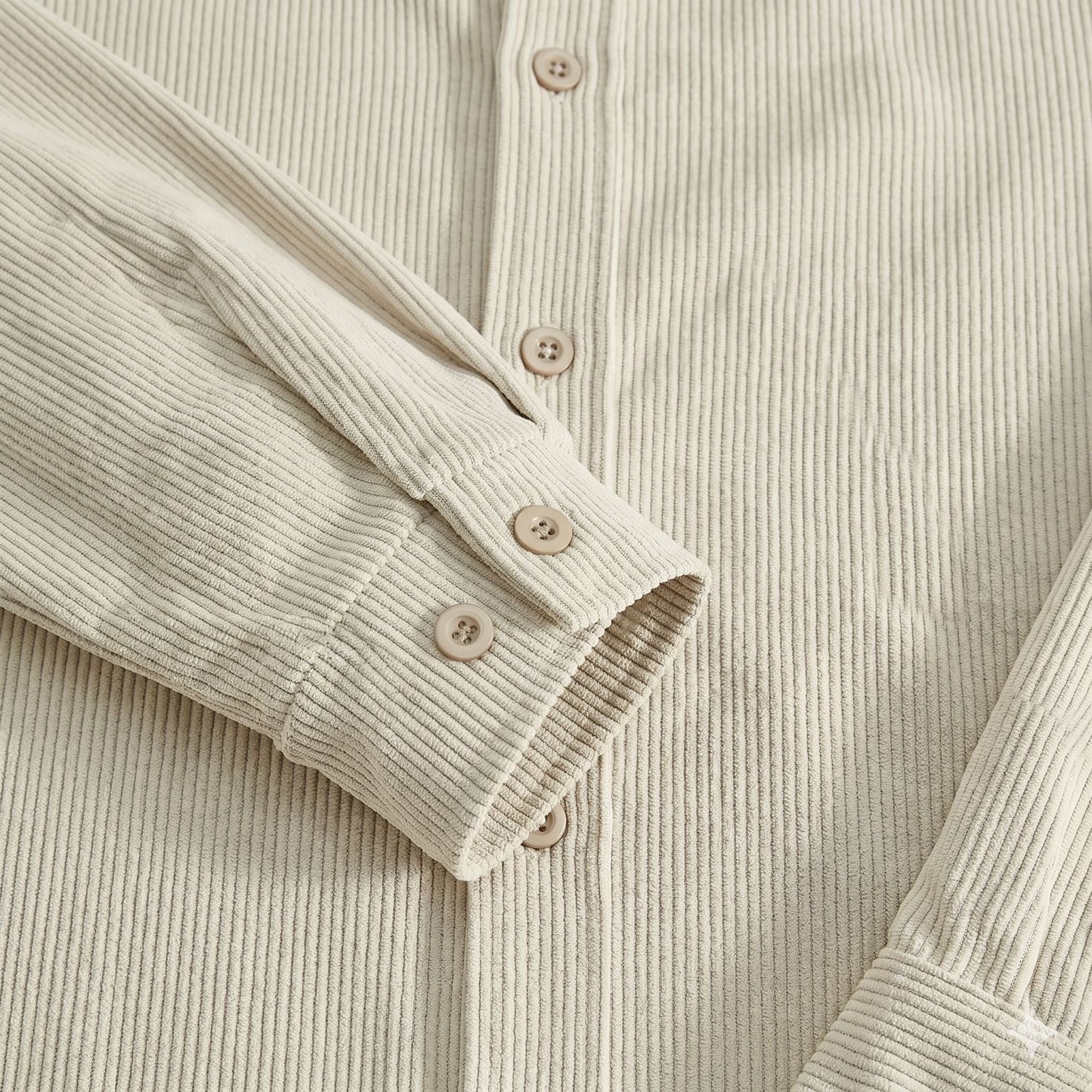 Men's Corduroy Shirt Long-Sleeve Button-Up Collared Overshirt Casual Layering Smart-Casual Everyday Vintage Rhett
