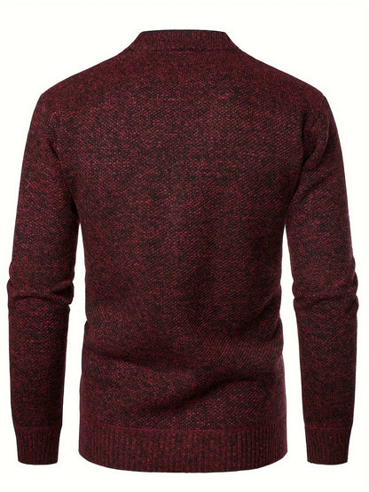 Men's Fleece Knit Cardigan Relaxed Fit Open Front Layering Everyday Wear