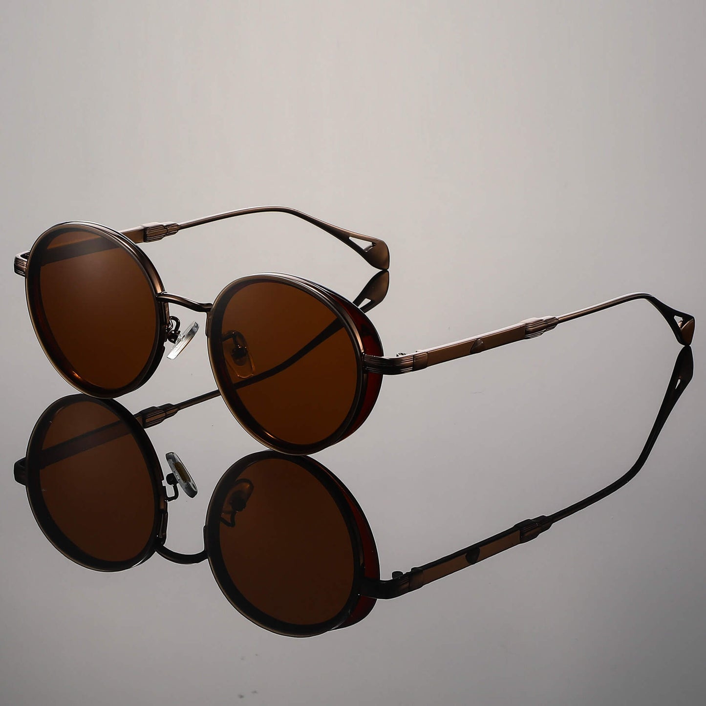 Men's Round Sunglasses Retro Metal Frame Tinted Lens Fashion Casual Beach Holiday Everyday Driving