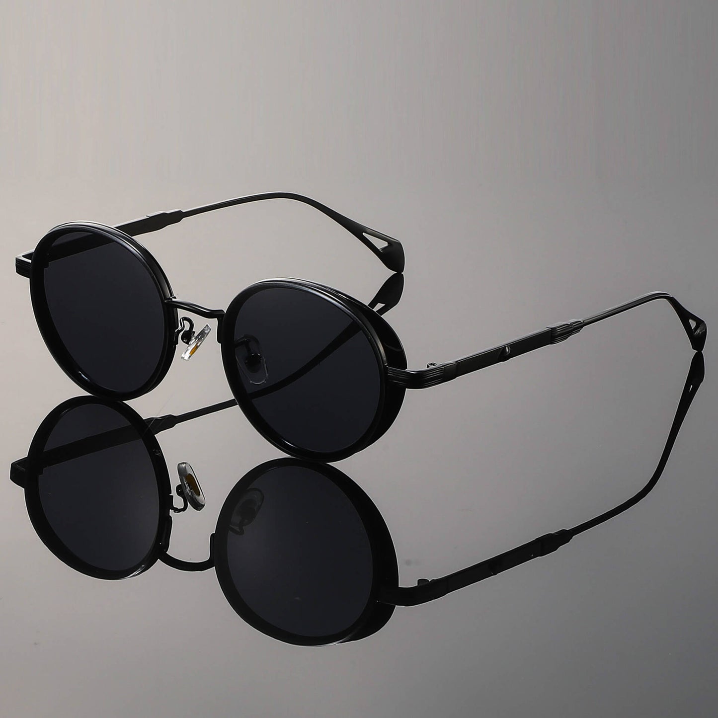 Men's Round Sunglasses Retro Metal Frame Tinted Lens Fashion Casual Beach Holiday Everyday Driving
