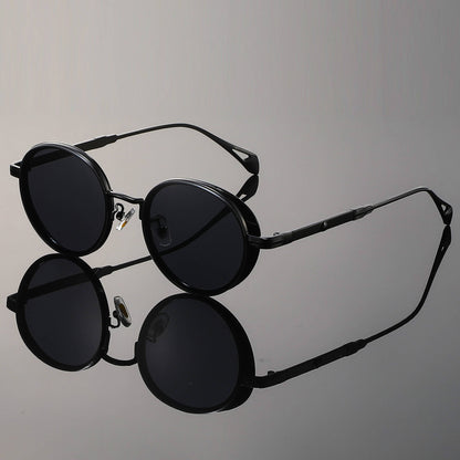 Men's Round Sunglasses Retro Metal Frame Tinted Lens Fashion Casual Beach Holiday Everyday Driving