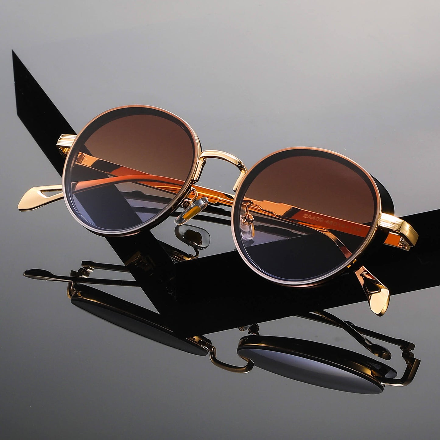 Men's Round Sunglasses Retro Metal Frame Tinted Lens Fashion Casual Beach Holiday Everyday Driving