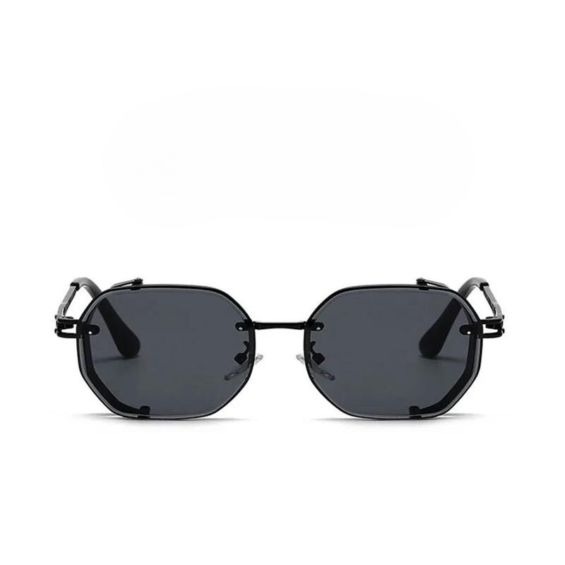 Men's Steampunk Sunglasses Polarized Round Metal Frame Tinted Lens Retro Fashion Casual Beach Holiday Everyday