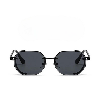 Men's Steampunk Sunglasses Polarized Round Metal Frame Tinted Lens Retro Fashion Casual Beach Holiday Everyday