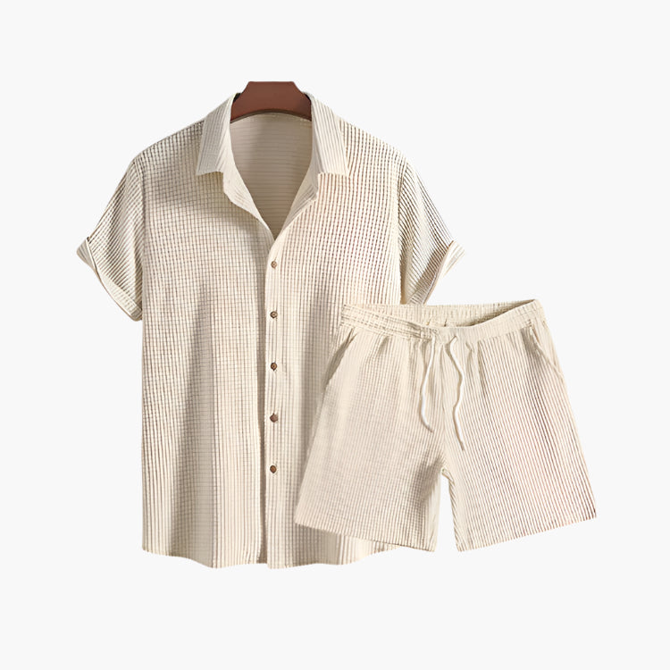 Men's Co-Ord Outfit Set Two-Piece Matching Shirt & Shorts Casual Everyday Holiday Beach Relaxed Nash
