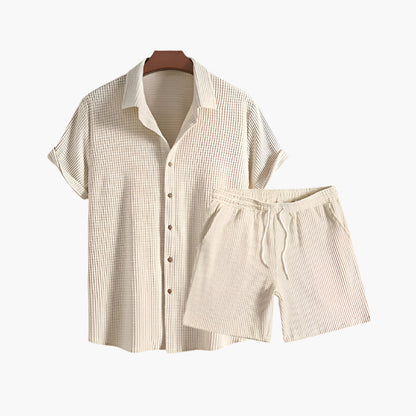 Men's Co-Ord Outfit Set Two-Piece Matching Shirt & Shorts Casual Everyday Holiday Beach Relaxed Nash