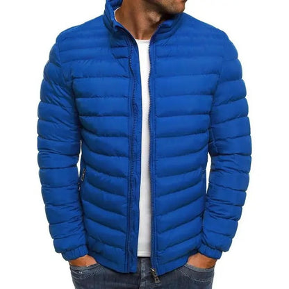 Men's Padded Jacket Stand-Up Collar Quilted Full-Zip Insulated Warm Casual Layering Outdoor Everyday Whitfield