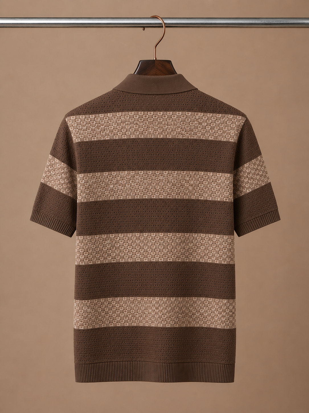 Men's Striped Polo Shirt Short-Sleeve Collared Smart-Casual Fit Casual Everyday Golf Sport Regular Sawyer