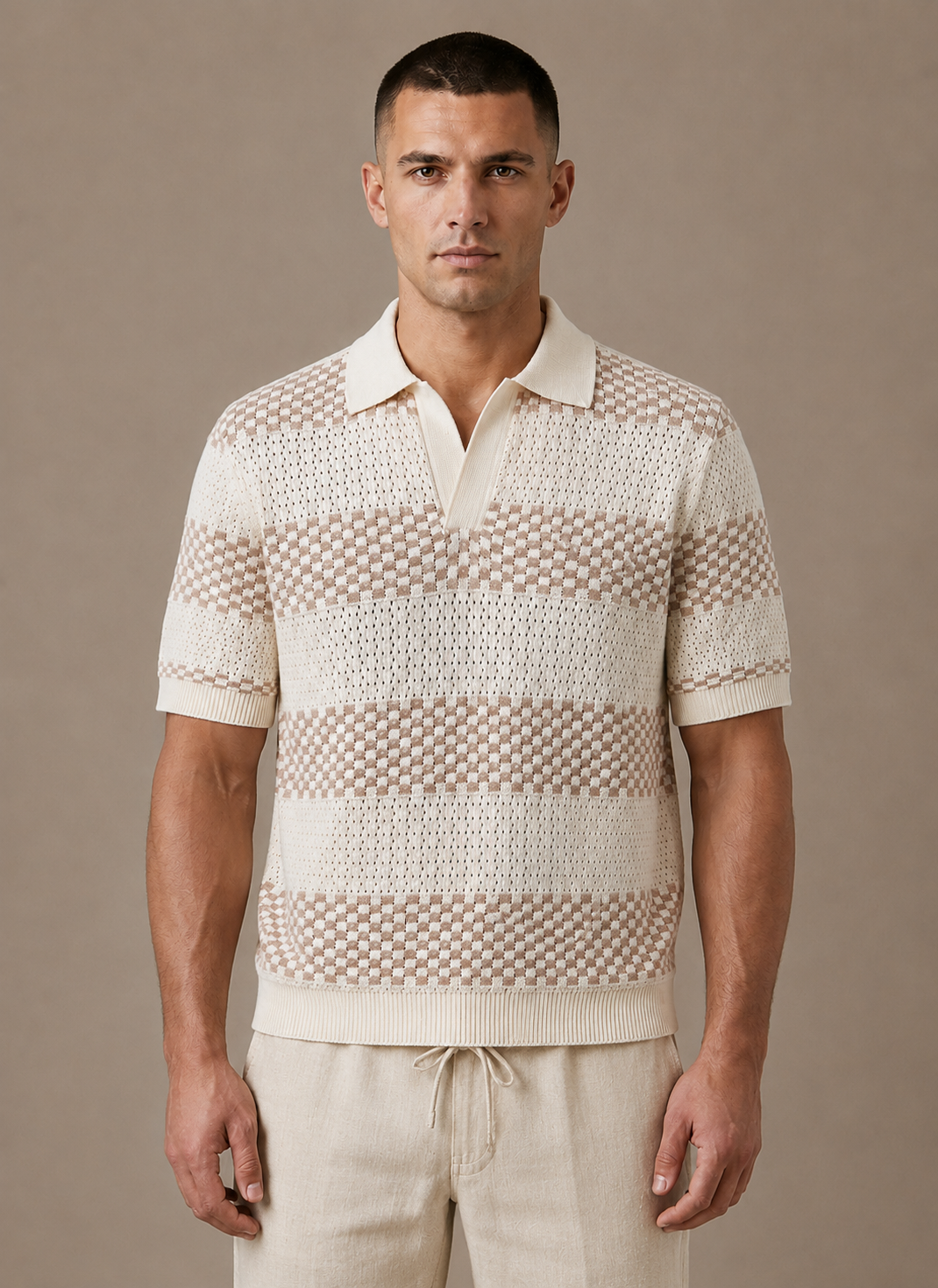 Men's Striped Polo Shirt Short-Sleeve Collared Smart-Casual Fit Casual Everyday Golf Sport Regular Sawyer