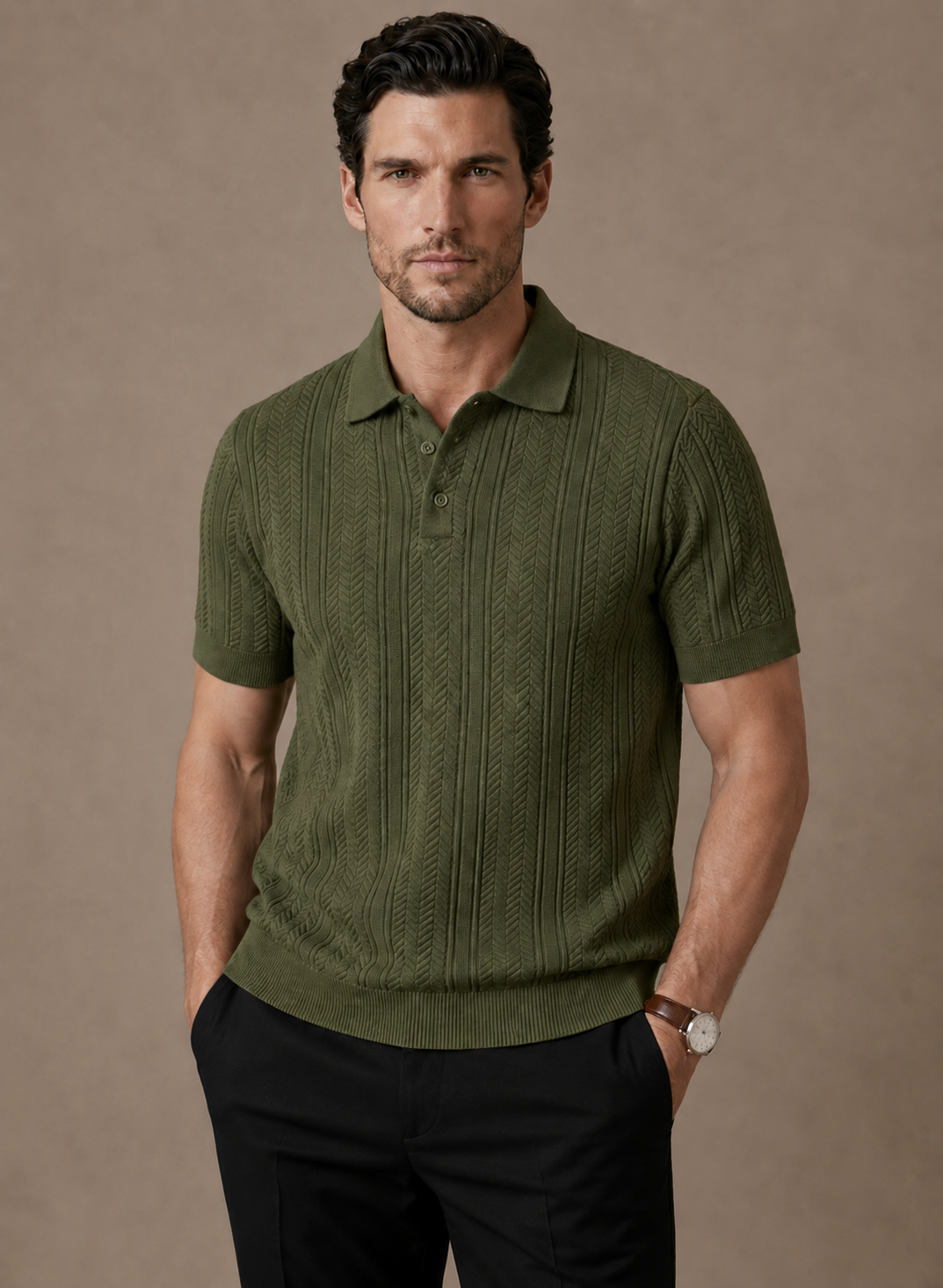 Men's Polo Shirt Slim Fit Short-Sleeve Collared Casual Smart-Casual Everyday Golf Sport Regular Ashton