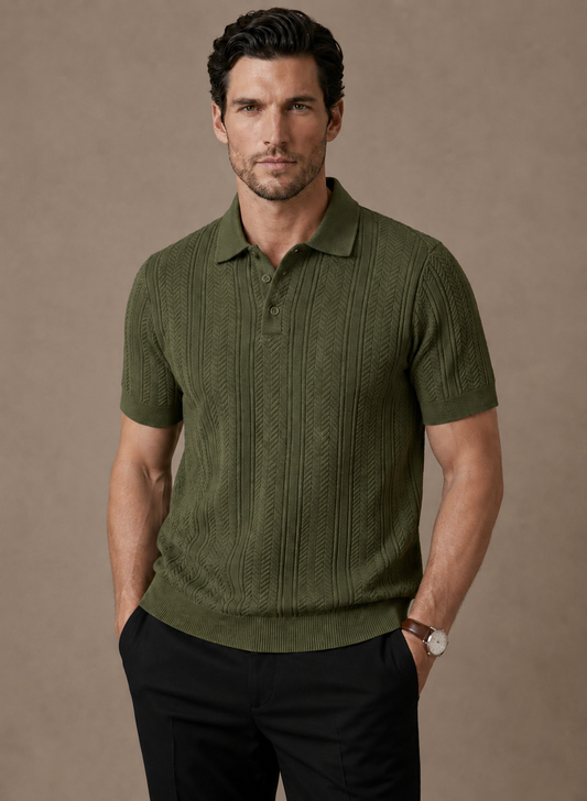 Men's Polo Shirt Slim Fit Short-Sleeve Collared Casual Smart-Casual Everyday Golf Sport Regular Ashton