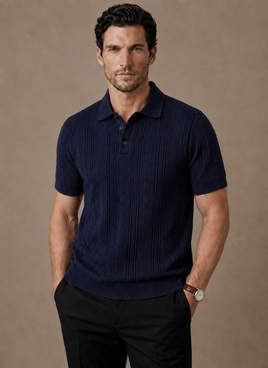 Men's Polo Shirt Slim Fit Short-Sleeve Collared Casual Smart-Casual Everyday Golf Sport Regular Ashton