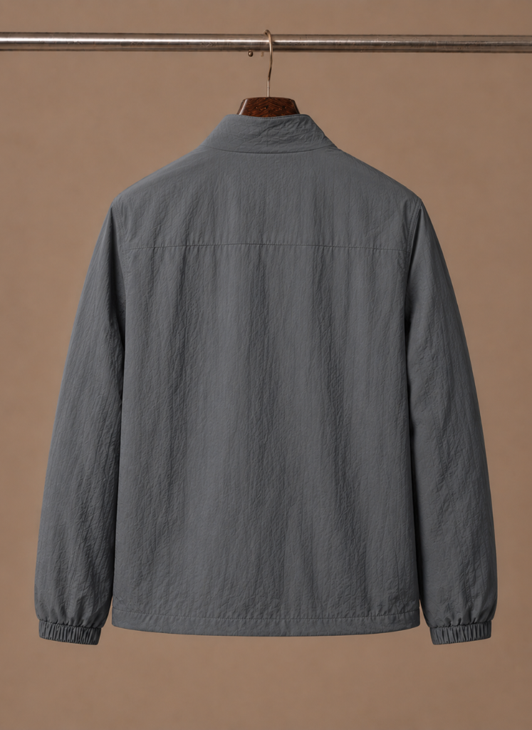 Men's Casual Jacket Lightweight Full-Zip Stand Collar Layering Everyday Smart-Casual Outdoor Versatile Cody