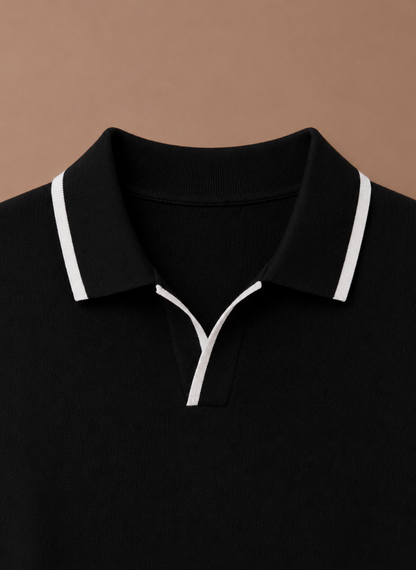 Men's Polo Shirt Casual Fit Contrast Trim Short-Sleeve Collared Casual Smart-Casual Everyday Golf Sport Merrick