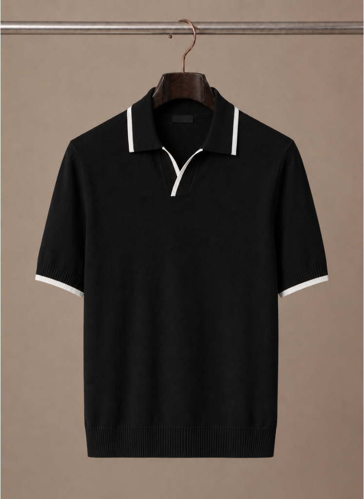 Men's Polo Shirt Casual Fit Contrast Trim Short-Sleeve Collared Casual Smart-Casual Everyday Golf Sport Merrick