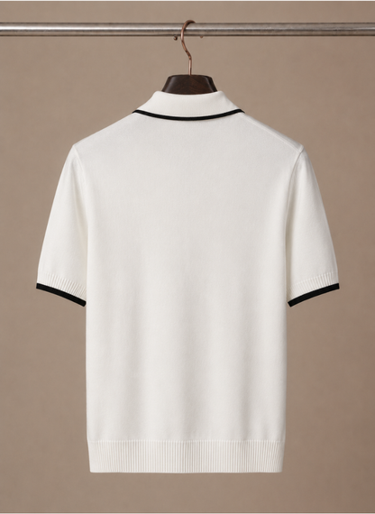 Men's Polo Shirt Casual Fit Contrast Trim Short-Sleeve Collared Casual Smart-Casual Everyday Golf Sport Merrick