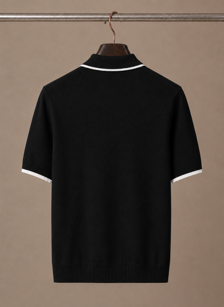 Men's Polo Shirt Casual Fit Contrast Trim Short-Sleeve Collared Casual Smart-Casual Everyday Golf Sport Merrick
