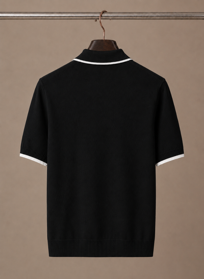 Men's Polo Shirt Casual Fit Contrast Trim Short-Sleeve Collared Casual Smart-Casual Everyday Golf Sport Merrick