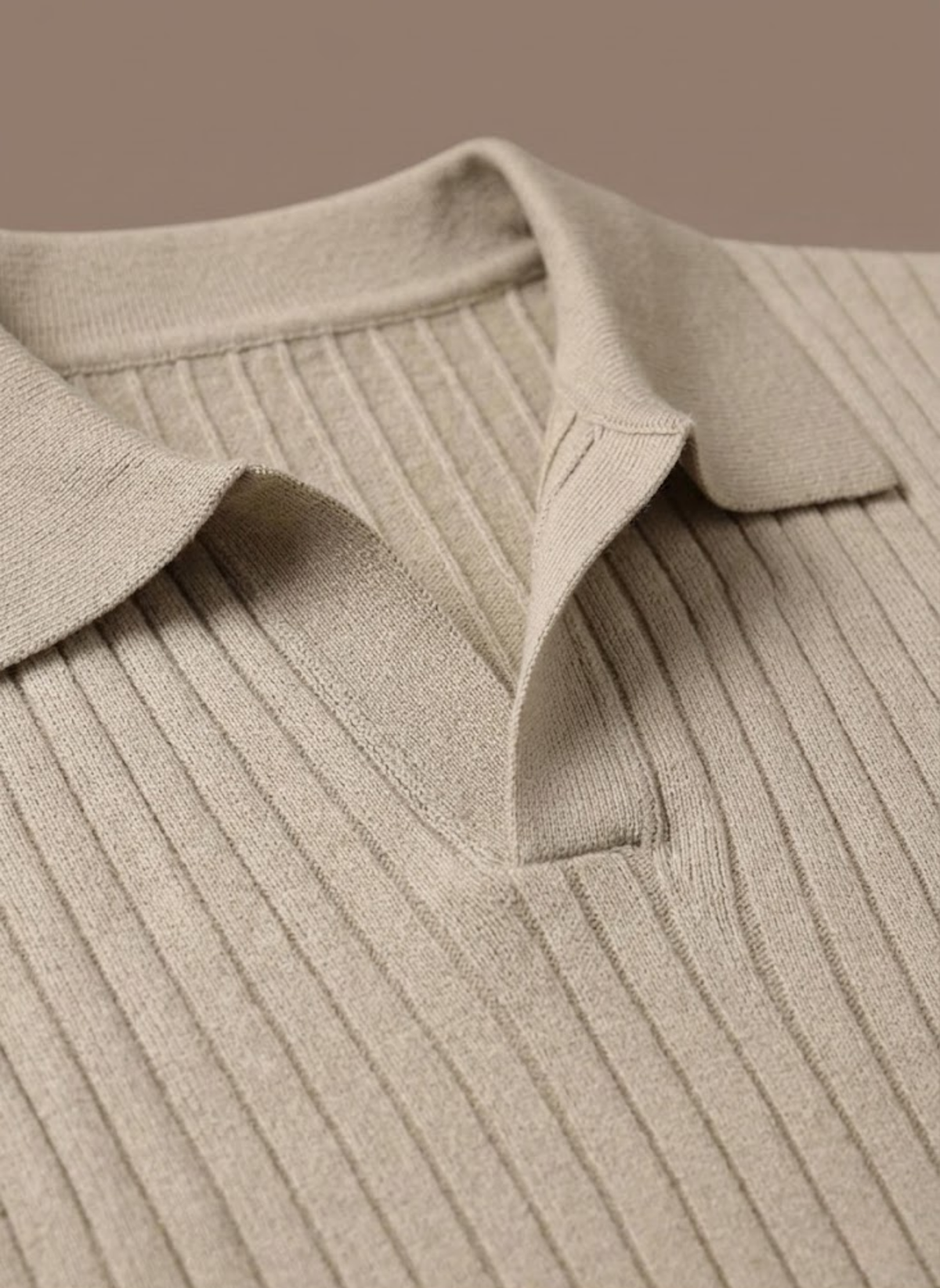 Men's Ribbed Knit Polo Shirt Short-Sleeve Collared Textured Casual Smart-Casual Everyday Golf Holiday Rowley