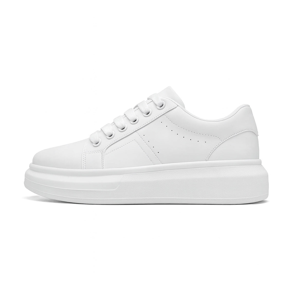 Men's Platform Sneakers Low-Top Lace-Up Trainers Chunky Sole Casual Everyday Walking Streetwear Versatile Rex