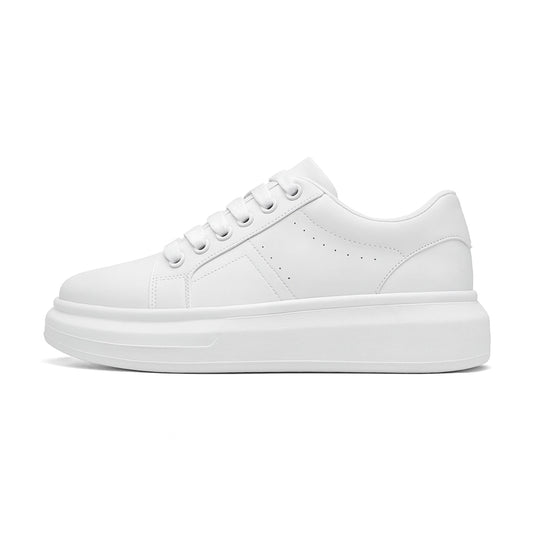 Men's Platform Sneakers Low-Top Lace-Up Trainers Chunky Sole Casual Everyday Walking Streetwear Versatile Rex