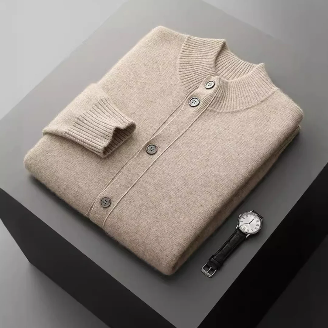 Men's Classic Cardigan Relaxed Fit Long Sleeve Open Front Versatile Layering