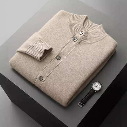 Men's Classic Cardigan Relaxed Fit Long Sleeve Open Front Versatile Layering