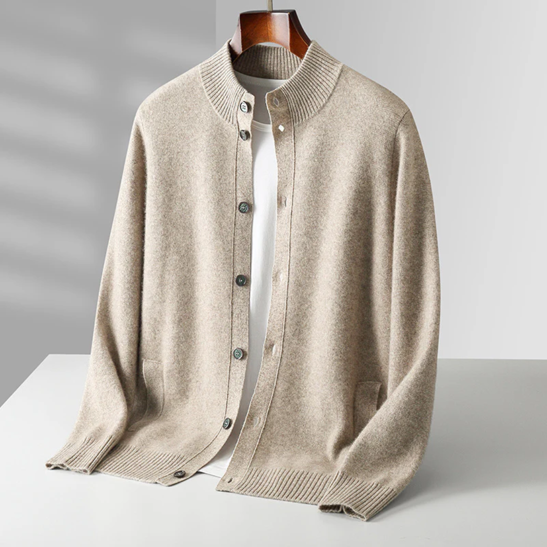 Men's Classic Cardigan Relaxed Fit Long Sleeve Open Front Versatile Layering
