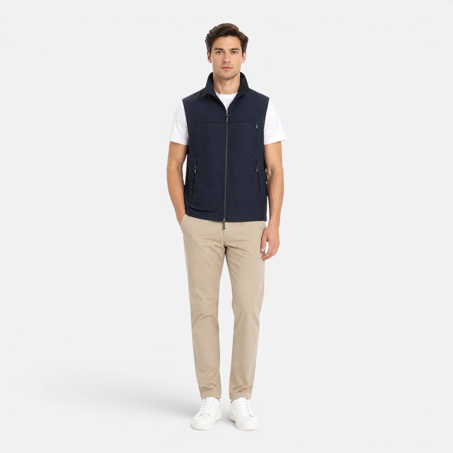 Men's Utility Vest Multi-Pocket Zip-Up Gilet Bodywarmer Functional Casual Outdoor Layering Everyday Streetwear Renton