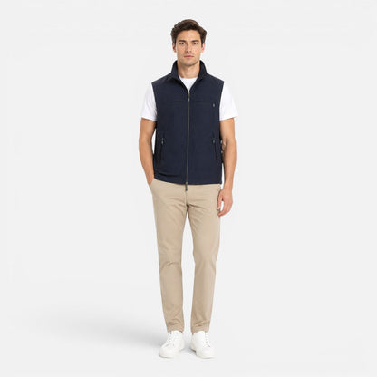 Men's Utility Vest Multi-Pocket Zip-Up Gilet Bodywarmer Functional Casual Outdoor Layering Everyday Streetwear Renton