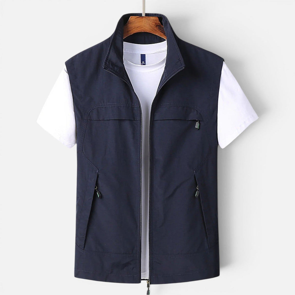 Men's Utility Vest Multi-Pocket Zip-Up Gilet Bodywarmer Functional Casual Outdoor Layering Everyday Streetwear Renton