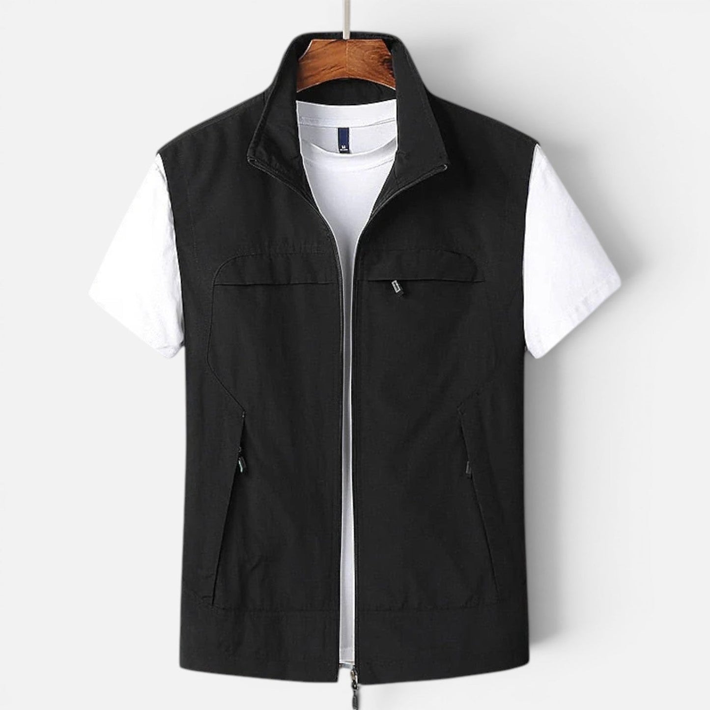 Men's Utility Vest Multi-Pocket Zip-Up Gilet Bodywarmer Functional Casual Outdoor Layering Everyday Streetwear Renton