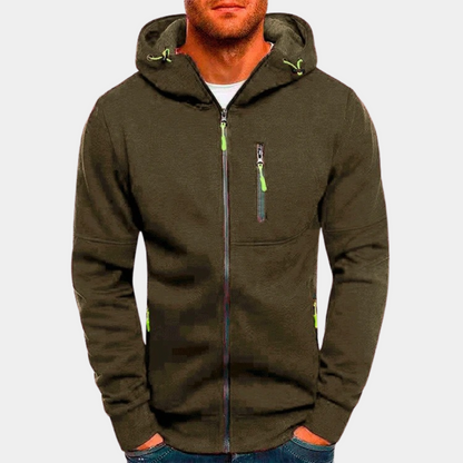 Men's Zip Hoodie Hooded Sweatshirt Full-Zip Drawstring Casual Sport Loungewear Everyday Streetwear Layering
