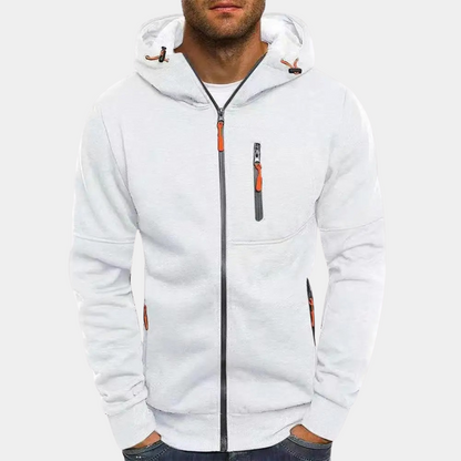 Men's Zip Hoodie Hooded Sweatshirt Full-Zip Drawstring Casual Sport Loungewear Everyday Streetwear Layering