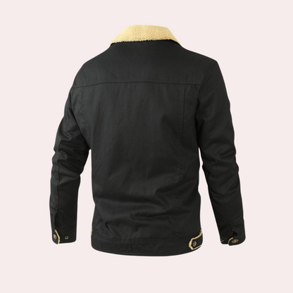Men's Winter Jacket Sherpa-Lined Warm Layered Casual Outdoor Style
