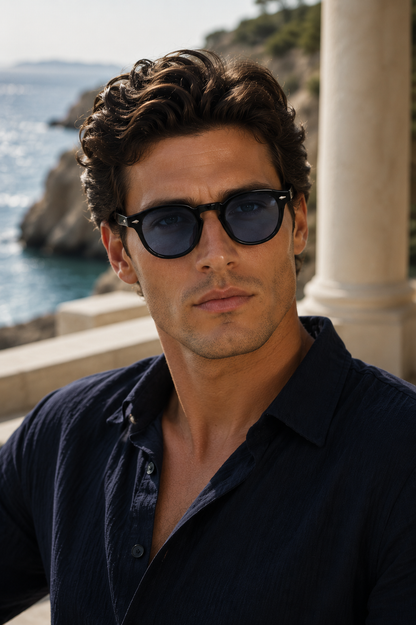 Men's Round Sunglasses Metal Frame Tinted Lens Retro Fashion Casual Beach Holiday Everyday Driving