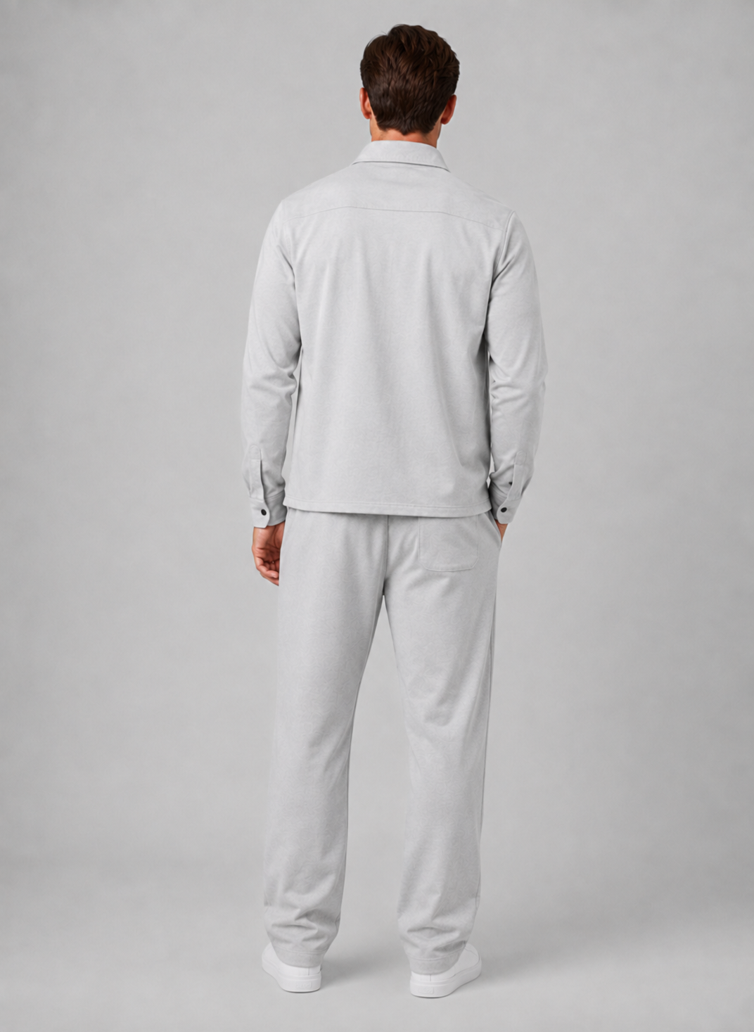 Men's Relaxed Fit Overshirt and Trousers Set Smart Casual Co-Ord Outfit