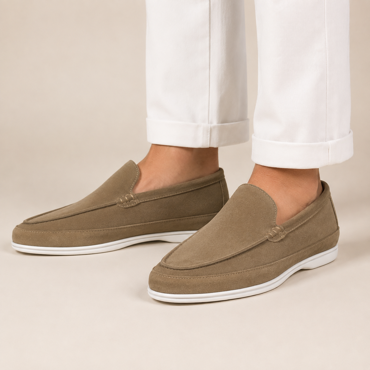 Men's Suede Loafers Smart Casual Slip-On Shoes Stylish Versatile Everyday Wear