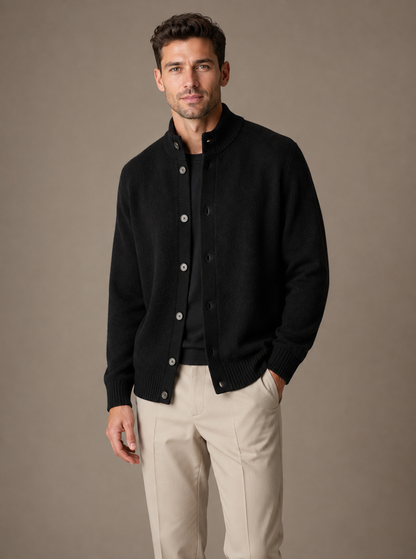 Men's Classic Cardigan Relaxed Fit Long Sleeve Open Front Versatile Layering