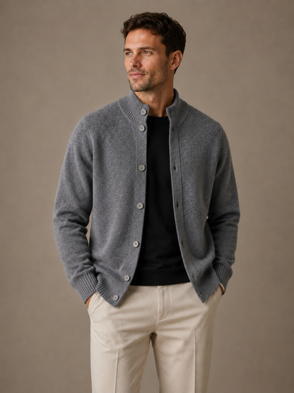 Men's Classic Cardigan Relaxed Fit Long Sleeve Open Front Versatile Layering